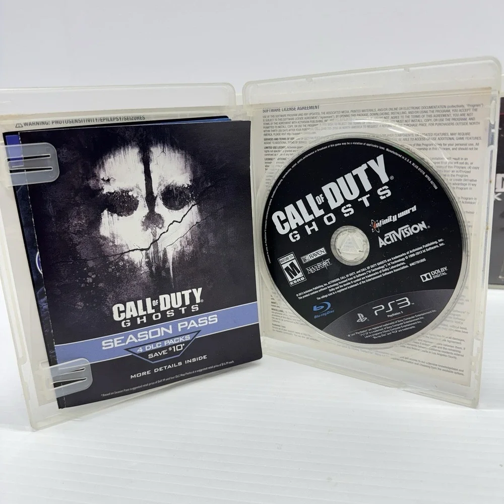Lot of 3 Sony PS3 Call of Duty Black Ops Modern Warfare 1 & 2 Ghost CIB